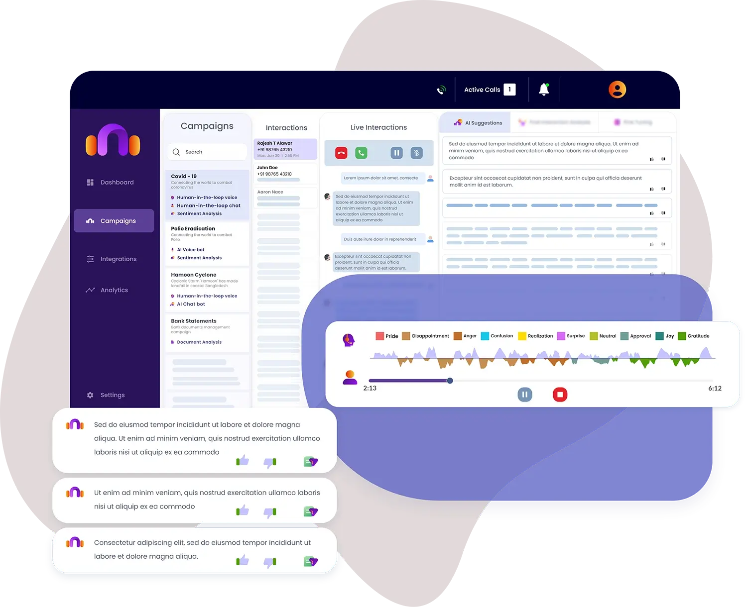 NuvaDashboard assistant view